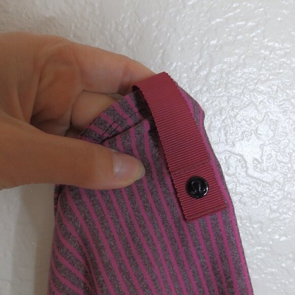 Lululemon Vinyasa Scarf (Rulu)qTonka Stripe Red Grape Minty Pink - Picture 6 of 6
